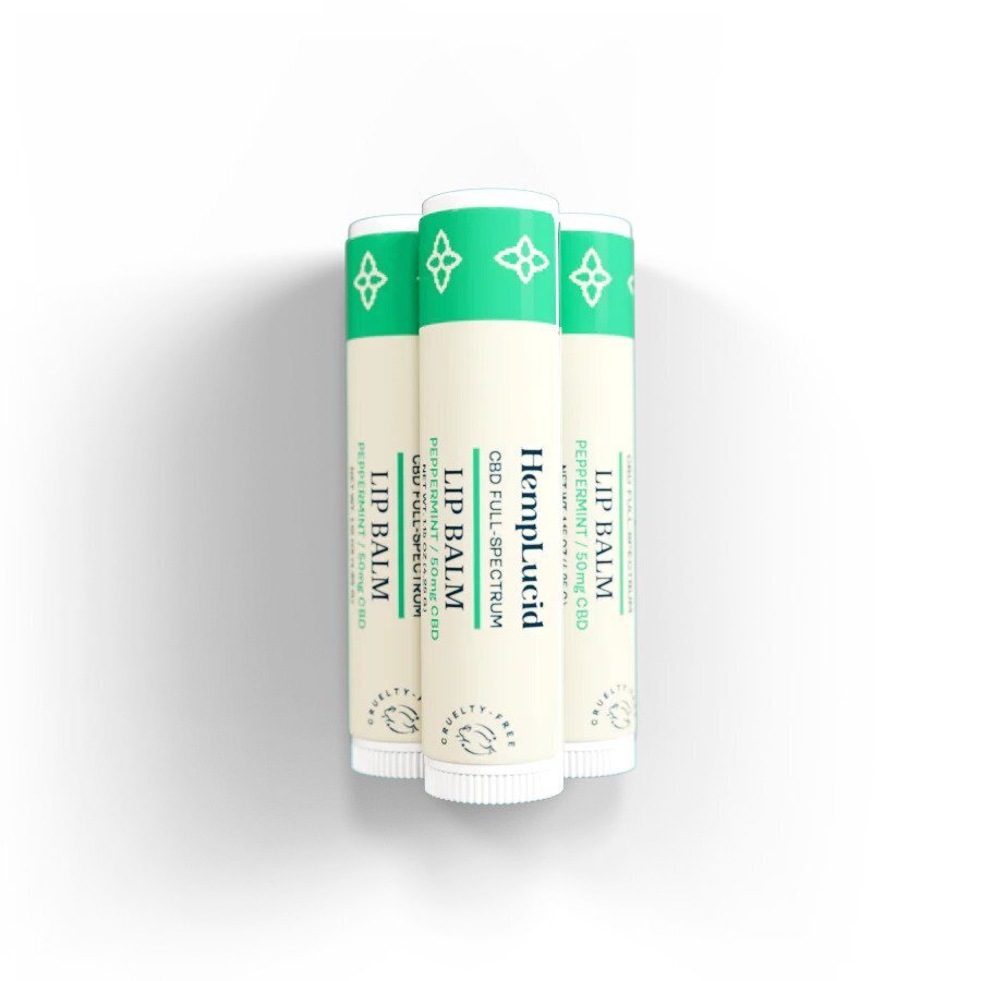 Hemplucid Full-Spectrum CBD Lip Balm - 3-Pack Peppermint