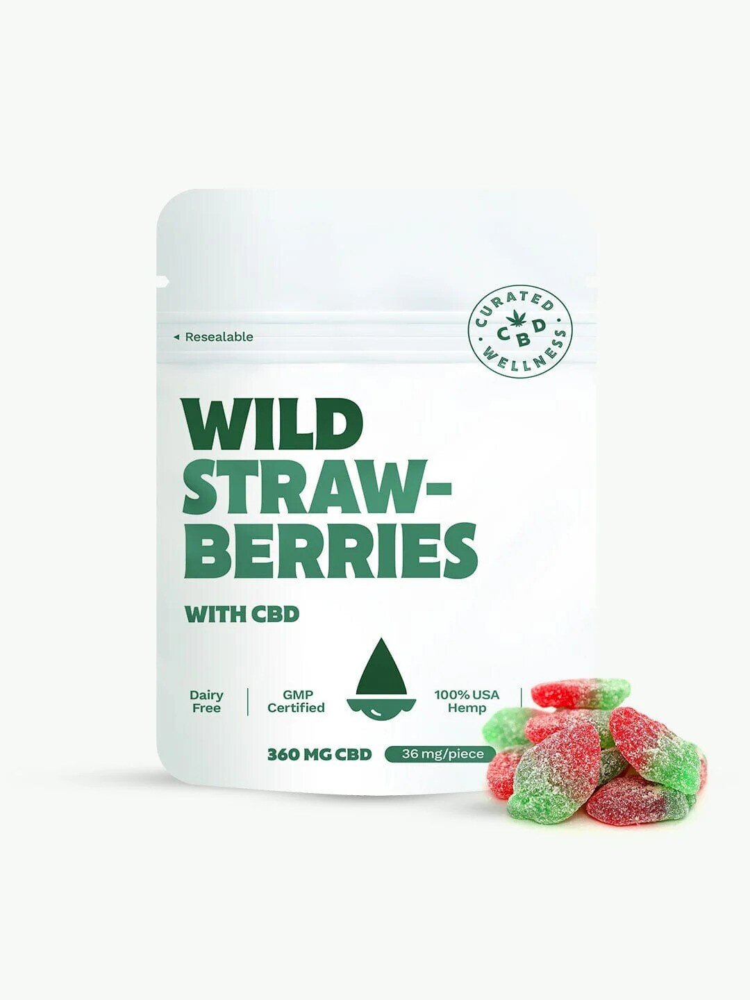 HempElf Wild Strawberries 36mg CBD Gummy