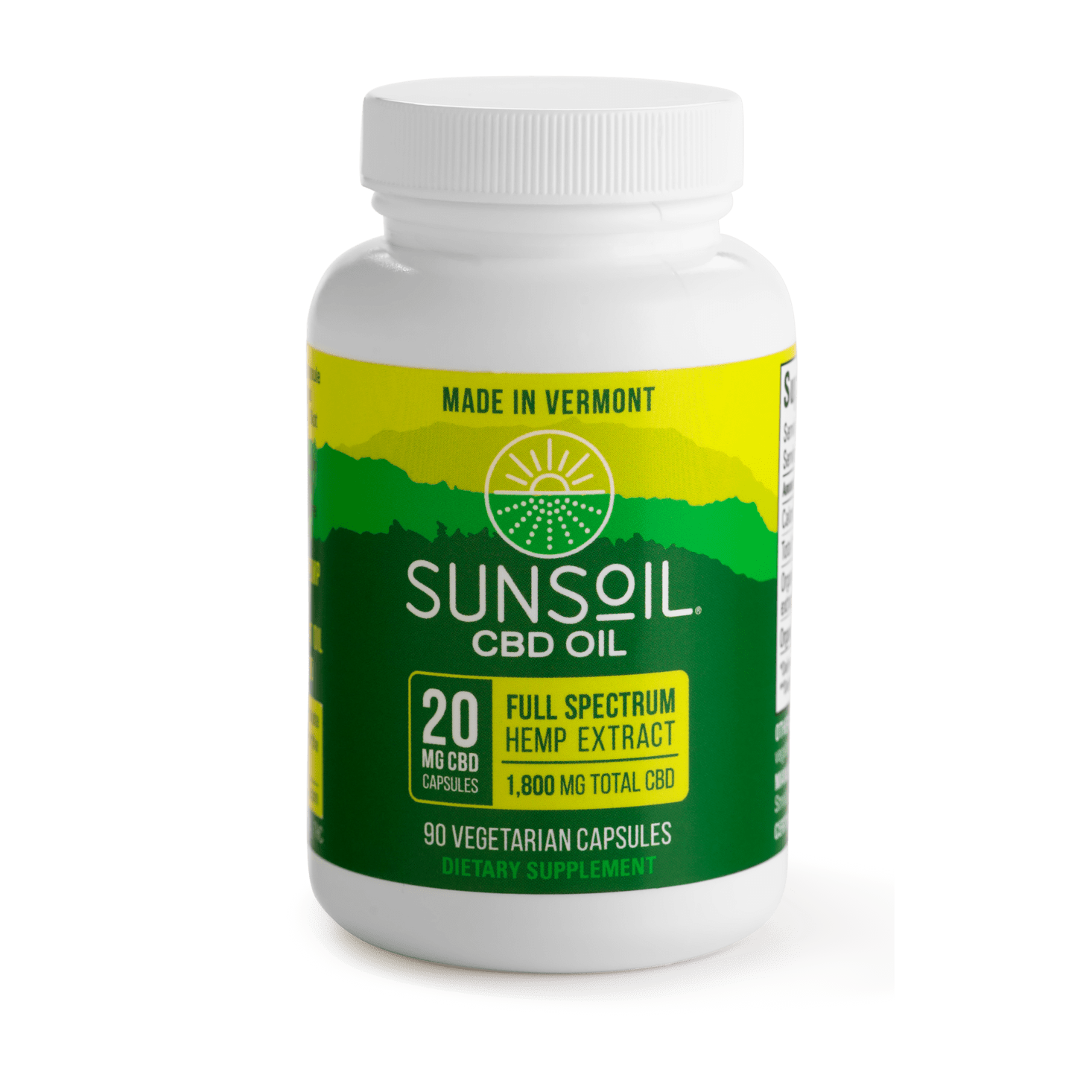 Sunsoil 90 Count CBD Softgels