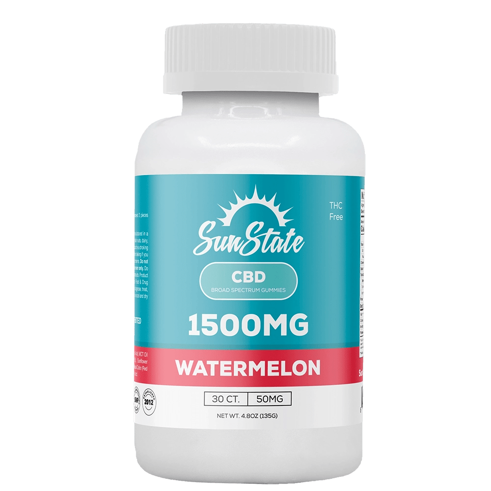 Sun State Hemp CBD Broad Spectrum Infused 50mg Gummy 30ct 1500mg