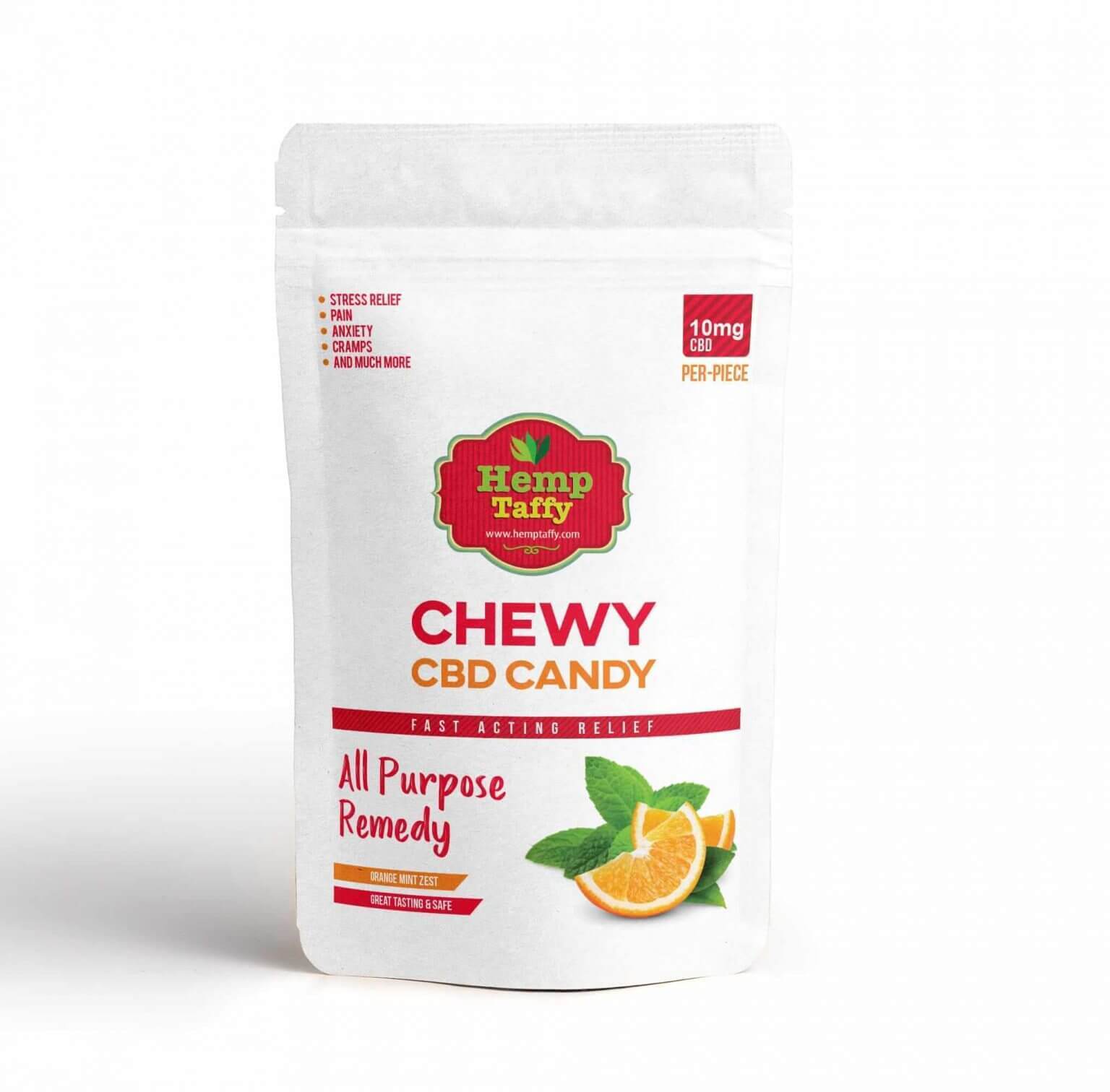 CBD Essence CBD Taffy Orange Mint Zest CBD Edibles