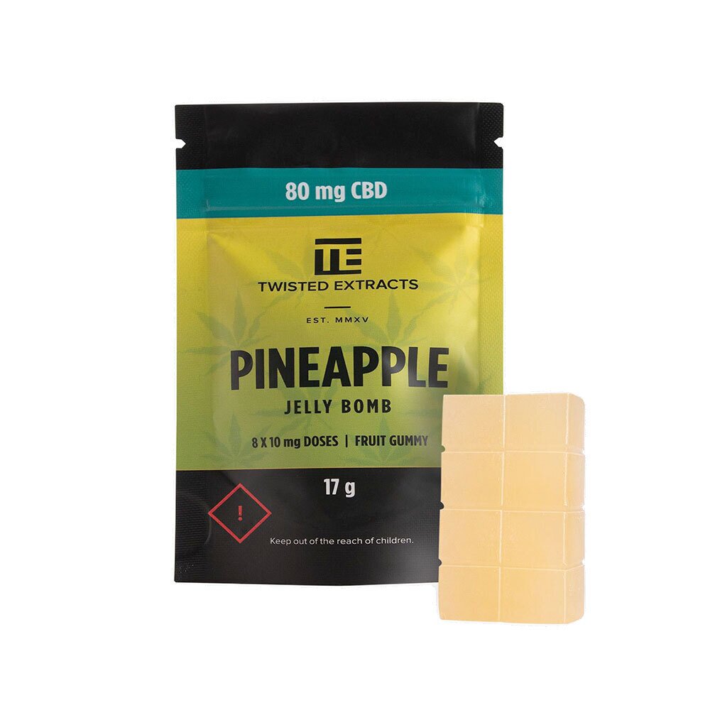 Twisted Extracts Pineapple 80mg CBD Jelly Bomb