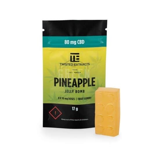 Green Society Twisted Extracts Pineapple CBD Jelly Bomb