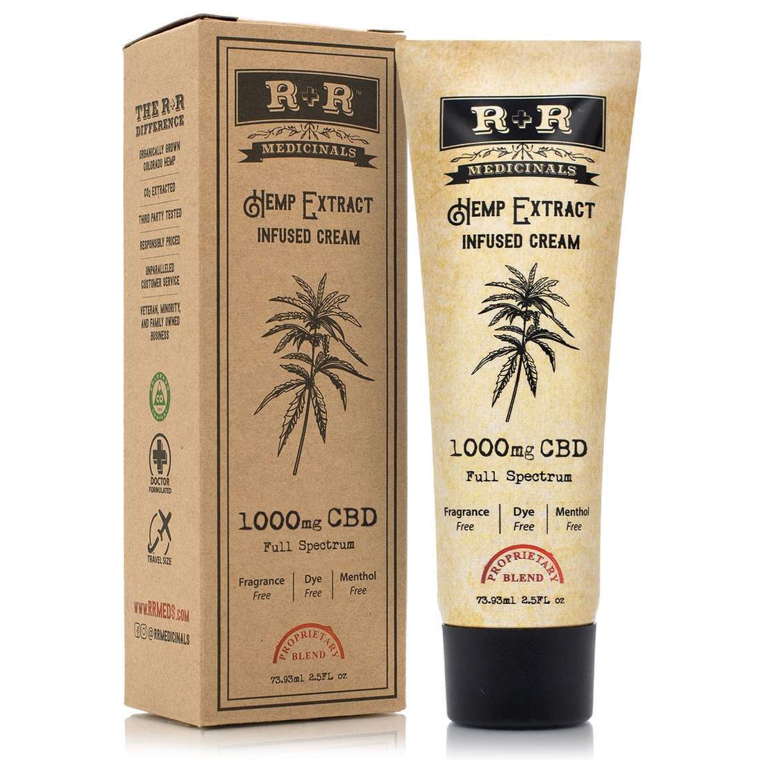 R+R Medicinals CBD Cream Full Spectrum