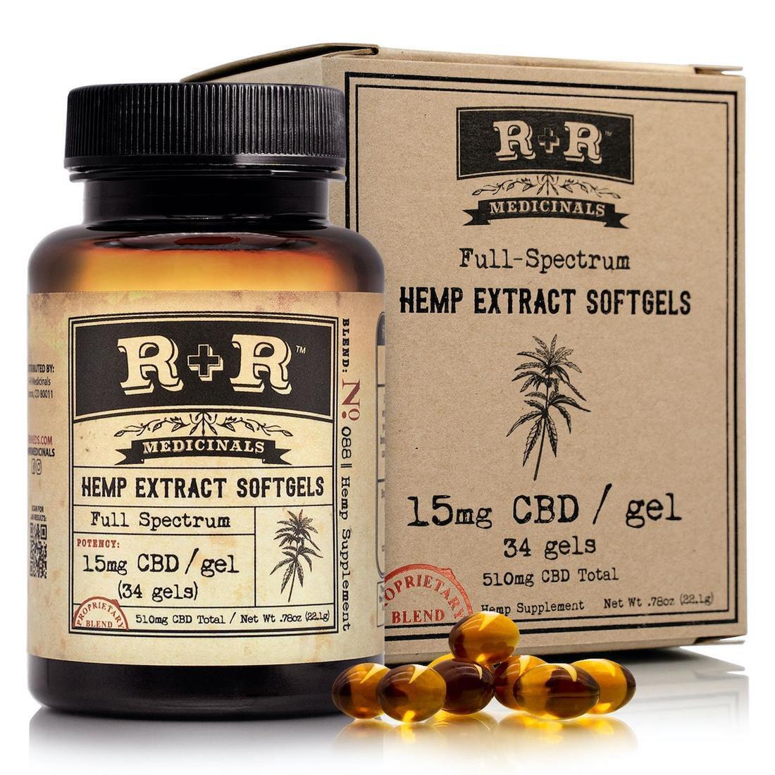 R+R Medicinals CBD Softgels Full Spectrum