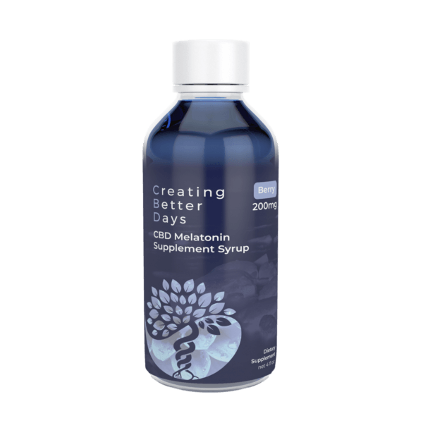 creating better days nano CBD blueberry melatonin syrup for sleep