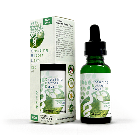 creating better days cbd vape oil