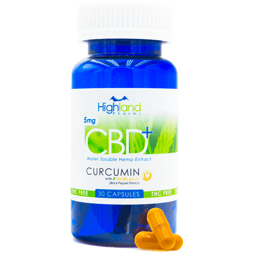 highland pharms water soluble cbd capsules with curcumin