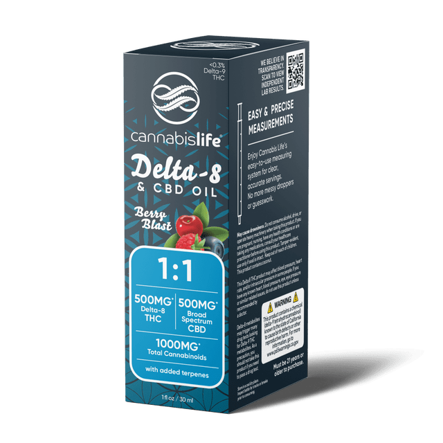 Cannabis Life 1:1 Delta-8/CBD Oil