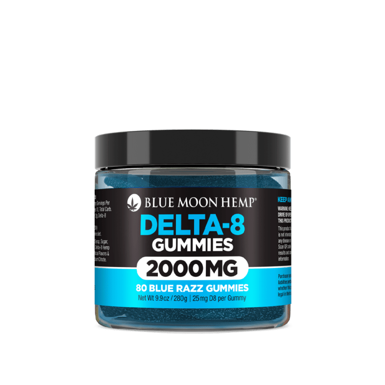 Blue Moon Hemp Delta 8 Blue Razz Gummies