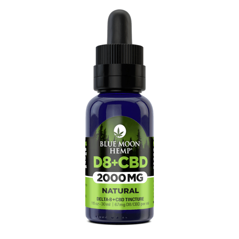 Blue Moon Hemp Delta 8 & CBD Tincture Natural