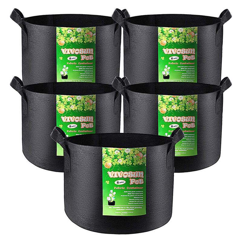 VIVOSUN Grow Bags with Strap Handles (5-Pack)