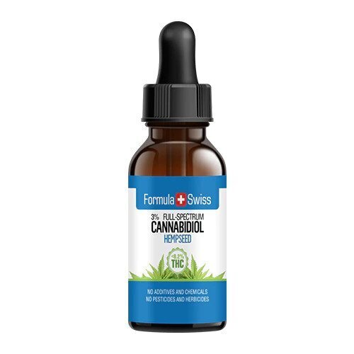 Formula Swiss CBD olie druppels in hennepzaadolie 3-30%