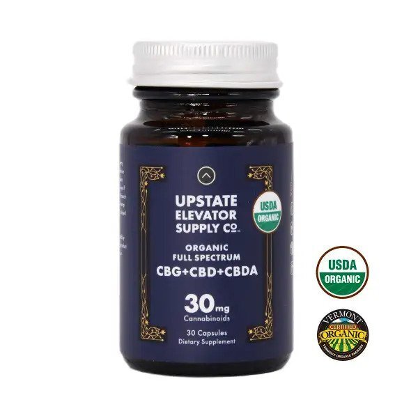Upstate Elevator 30mg Organic Full Spectrum CBG and CBD and CBDA Capsules