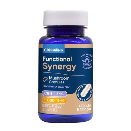 CBDistillery Synergy Unwind Mushroom Capsules