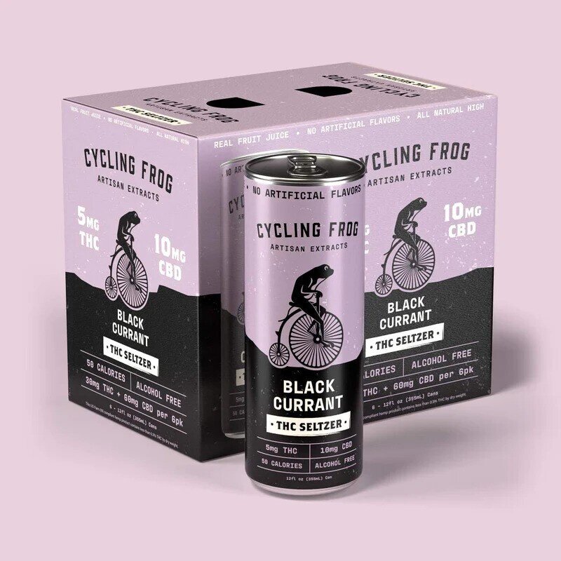 Cycling Frog BLACK CURRANT THC SELTZER, 6PK