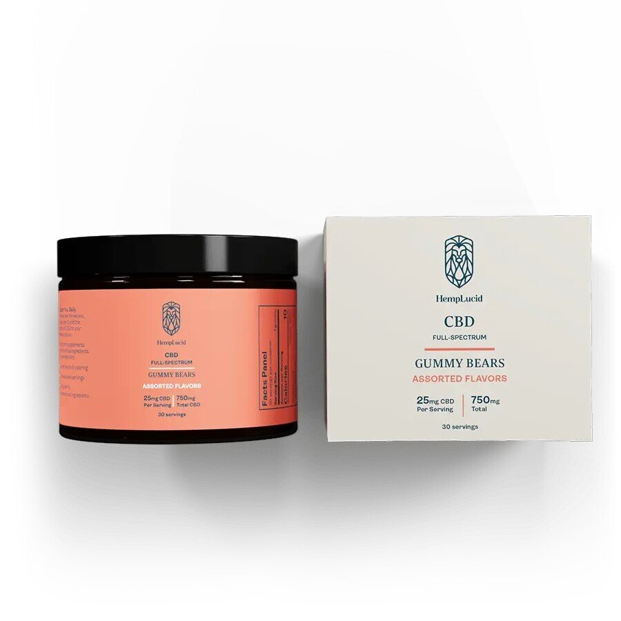 Hemplucid Organic Full-Spectrum CBD Gummy Bears